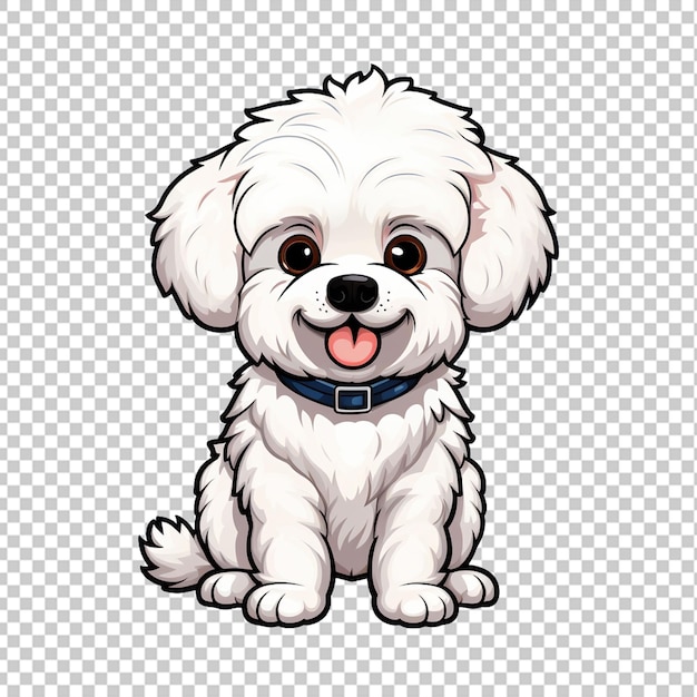 PSD logo de la mascotte du bichon frise