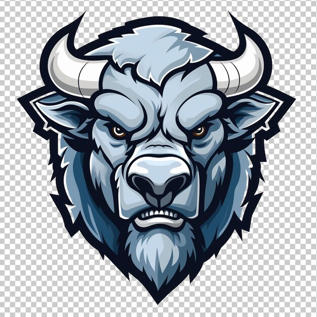 PSD logo de la mascotte du buffle