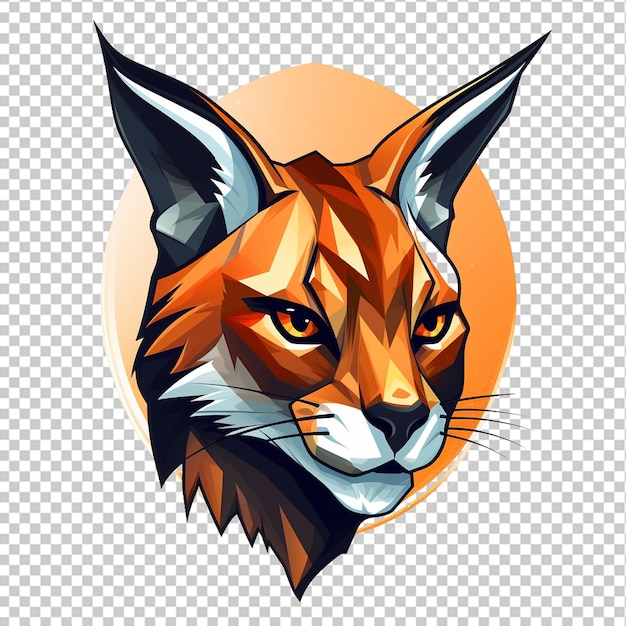 PSD logo de la mascotte du caracal