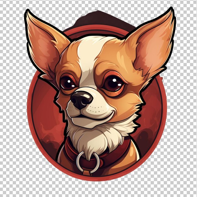 PSD logo de la mascotte du chihuahua