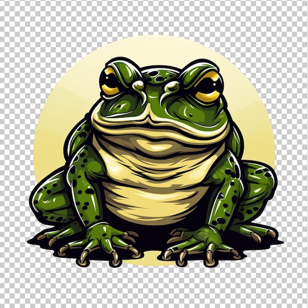 PSD logo de la mascotte de la grenouille