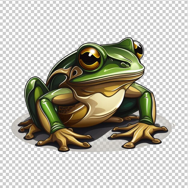 PSD logo de la mascotte de la grenouille