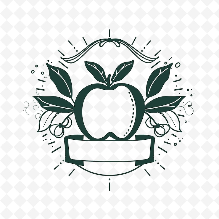 PSD logo de médaillon de pêche parfumé avec des feuilles décoratives et un b designes vectoriels créatifs et minimalistes