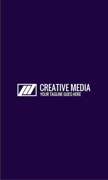 Logo des médias créatifs avec slogan