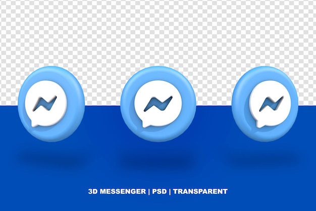 PSD logo de messager de médias sociaux