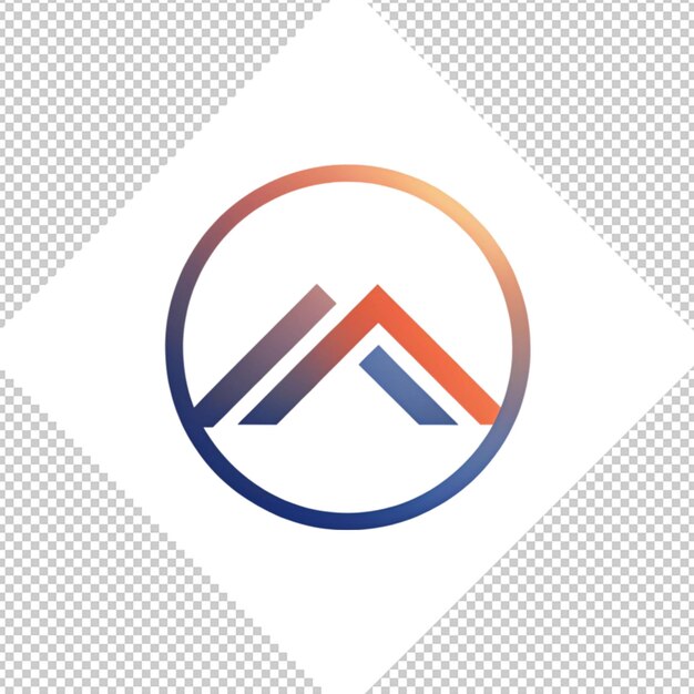 PSD logo minimaliste sur fond transparent