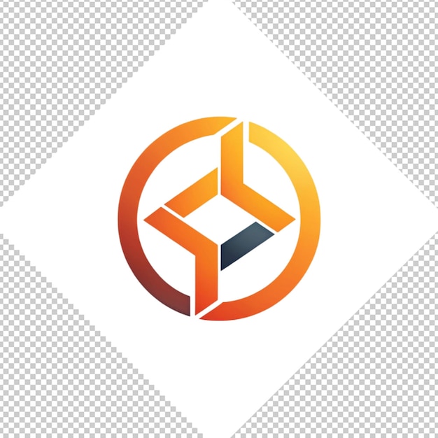 PSD logo minimaliste sur fond transparent