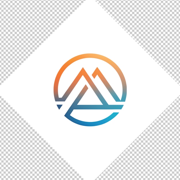 PSD logo minimaliste sur fond transparent