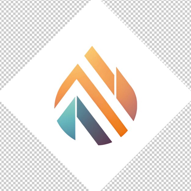 PSD logo minimaliste sur fond transparent