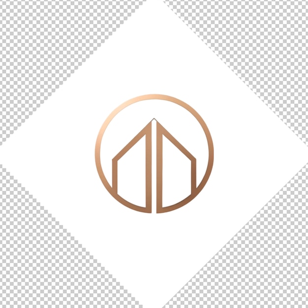 PSD logo minimaliste sur fond transparent