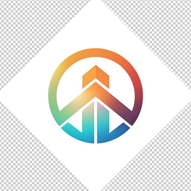 PSD logo minimaliste sur fond transparent