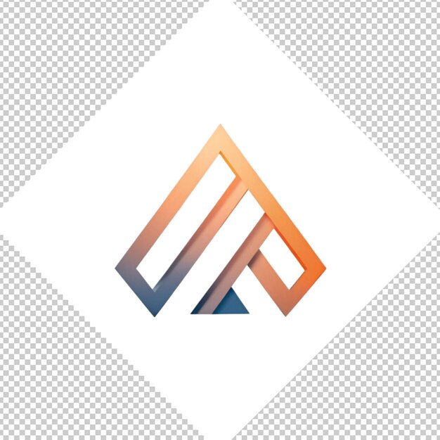 PSD logo minimaliste sur fond transparent