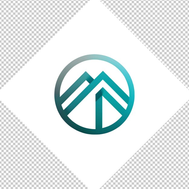 PSD logo minimaliste sur fond transparent