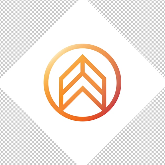 PSD logo minimaliste sur fond transparent