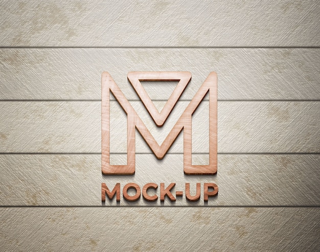 Logo-mock-up-design mit betoneffekt