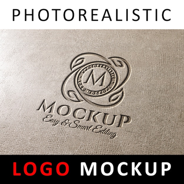 Logo Mock up - Logo gravé sur du béton