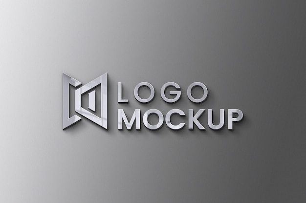 Logo Mockup 3D Modern Wall
