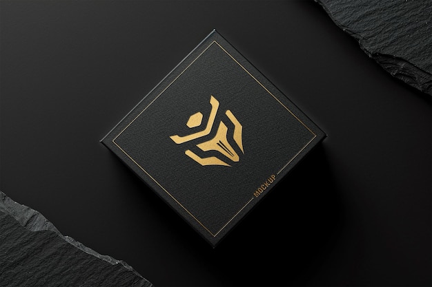 PSD logo-mockup auf der luxus-box