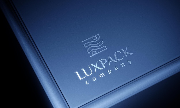 PSD logo mockup auf lederbox