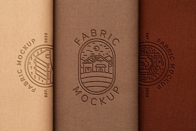 Logo-Mockup auf Leinenstoff