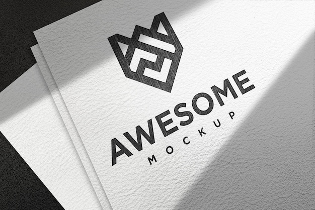 Logo-mockup auf papier