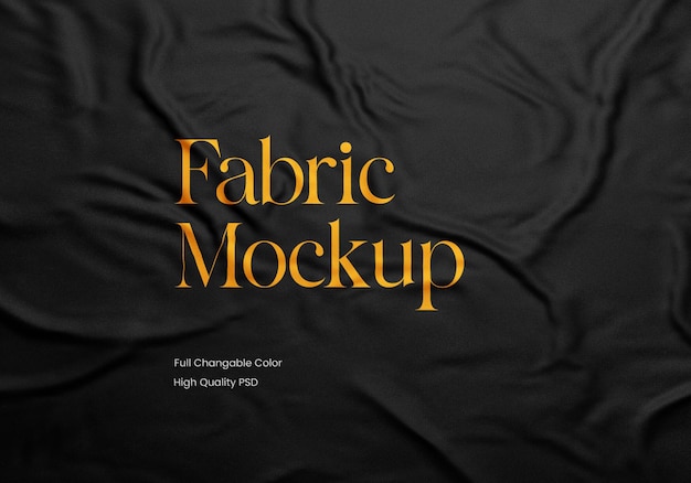 Logo-Mockup auf schwarzem Stoff