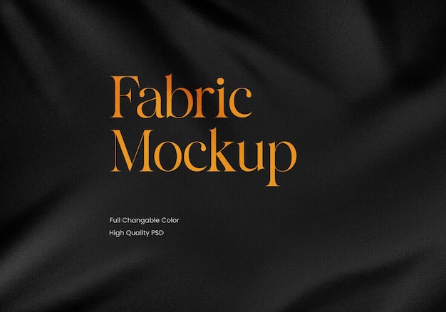 Logo-Mockup auf schwarzem Stoff