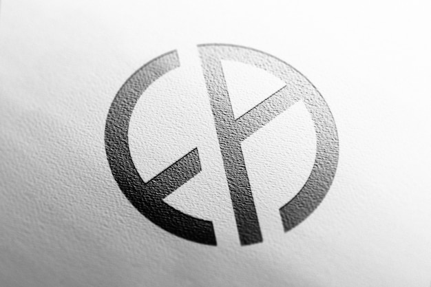 Logo Mockup Close Up Weißbuch