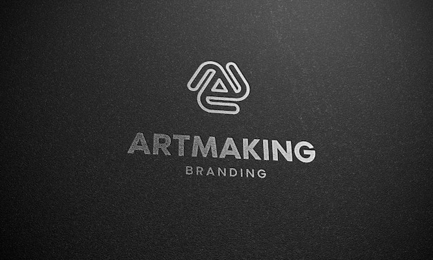 Logo mockup in prospettiva di lusso