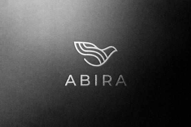 Logo Mockup Luxury Black Silver