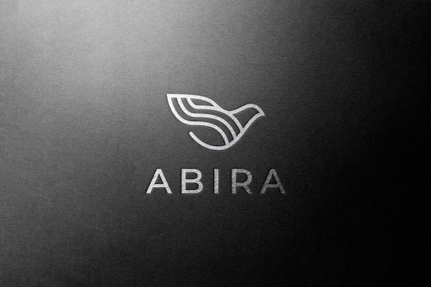 Logo mockup luxury black silver