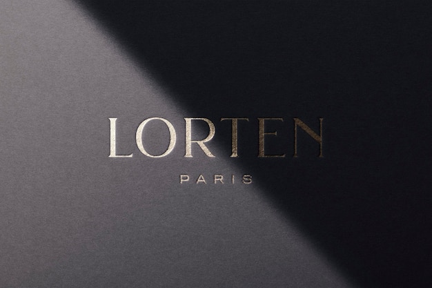 Logo mockup luxury paper gold