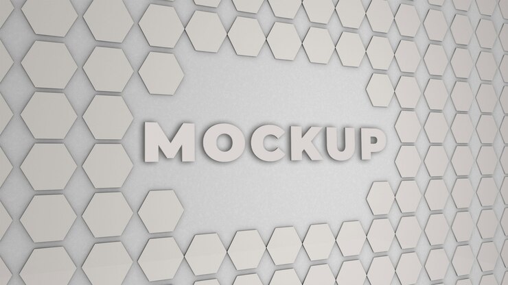 Logo mockup office wall 3d Premium