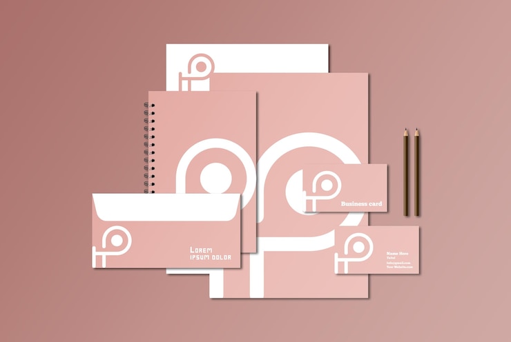PSD logo-mockup-präsentation mit premium-psd-datei