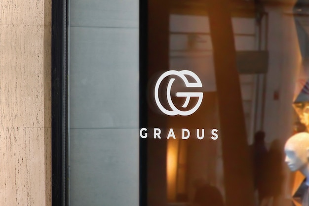 Logo Mockup Window Sign Luxusgeschäft