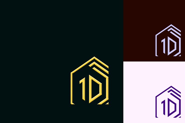 PSD logo moderno con texto 10o emblema logo con un marco hexagonal vector colecciones de diseño abstracto