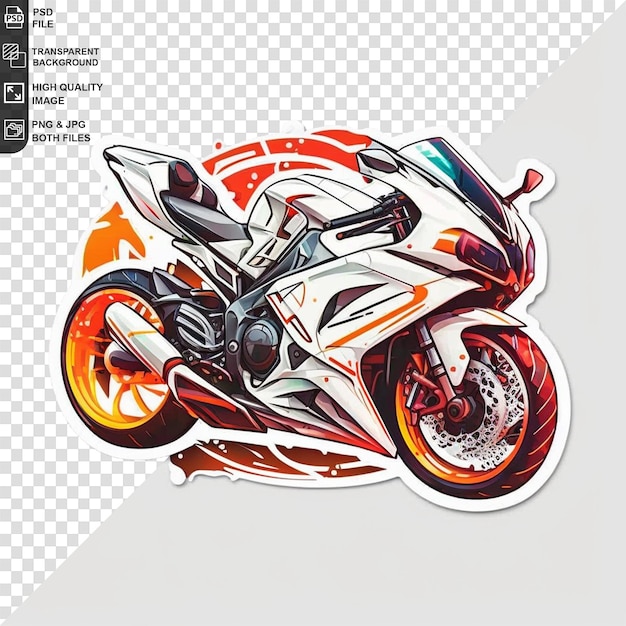 PSD logo de moto isolé sur le fond