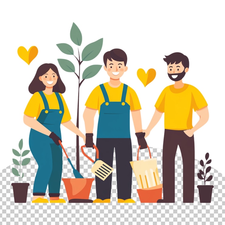 PSD logo multicolore di beneficenza png illustrazione
