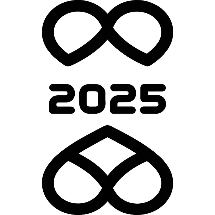 PSD un logo en noir et blanc qui dit 2010