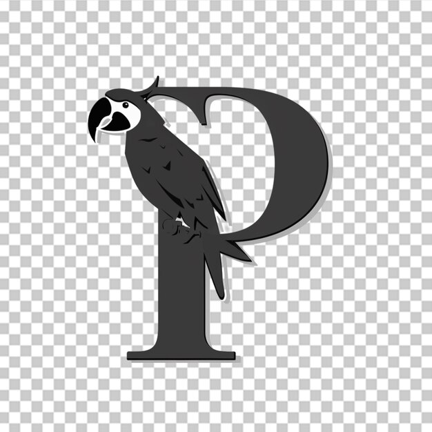 PSD logo d'oiseau de style silhouette