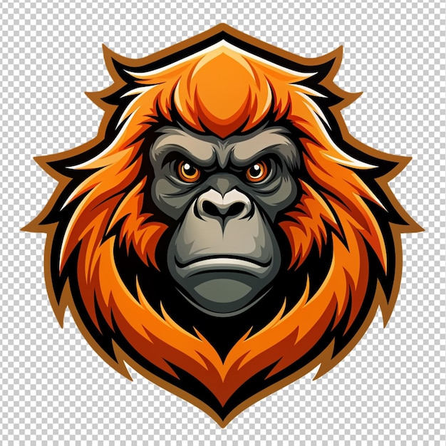 Logo De L'orangutan Sur Un Fond Transparent