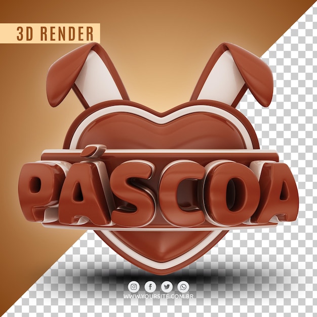 Logo De Pâques 3d Pour Les Entreprises Psd Premium