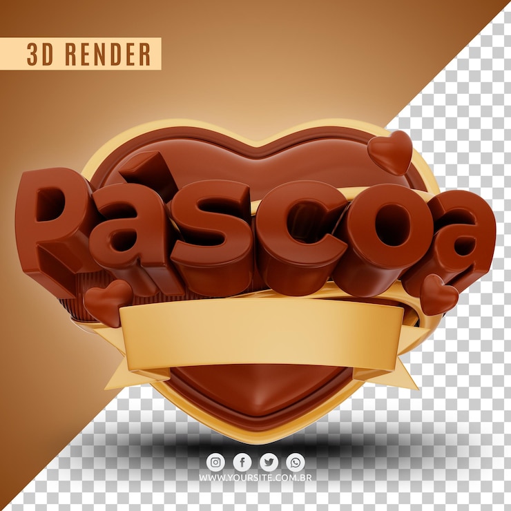 PSD logo paskah 3d untuk psd premium perusahaan