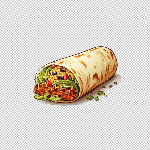 Logo piatto Burritos isolato sfondo isolato