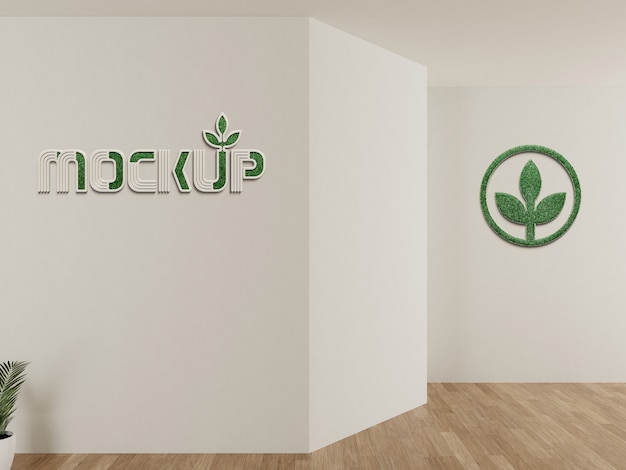 PSD logo de la plante sur le mur