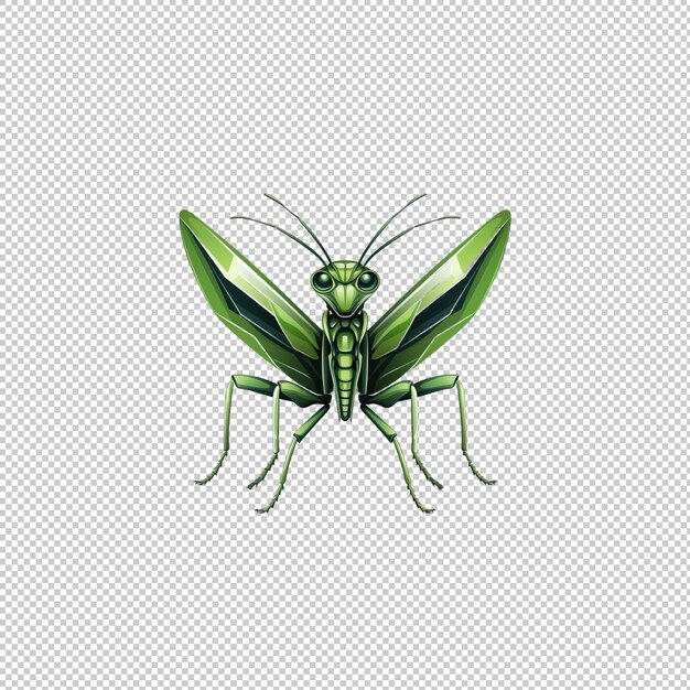 PSD logo plat mantis à fond isolé