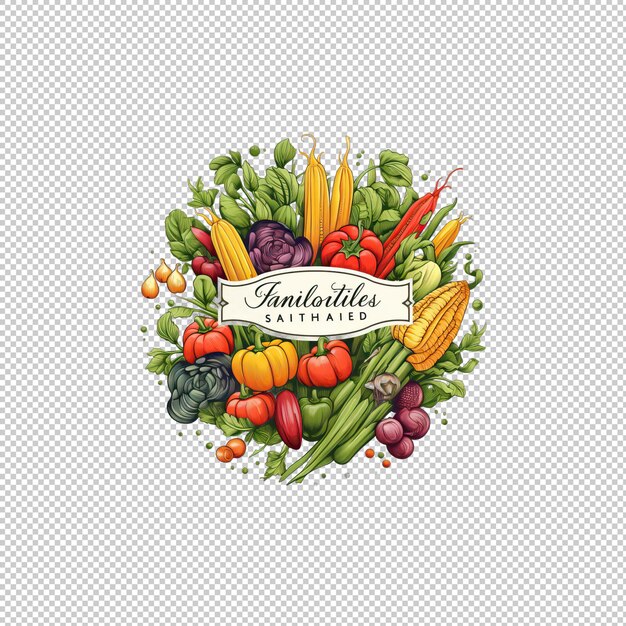 PSD logo plat pasta primavera à fond isolé