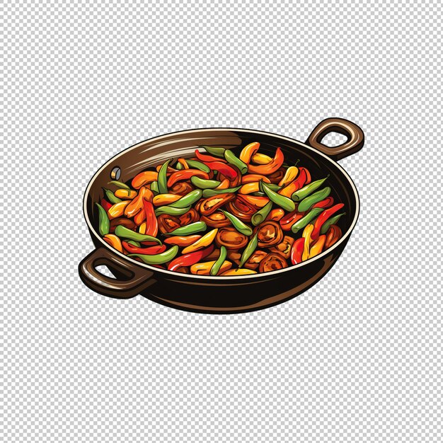 PSD logo plat stirfry isolé isolé de fond