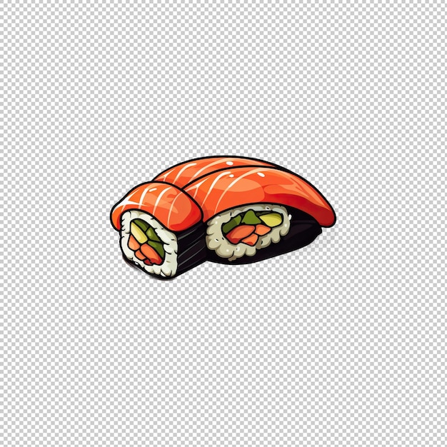 PSD logo plat sushi à fond isolé h