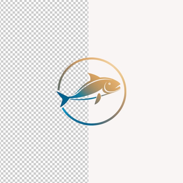 PSD logo de poisson sur fond transparent